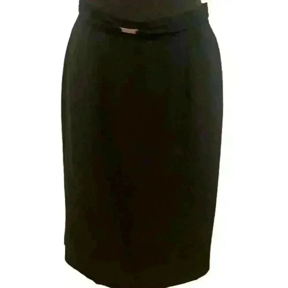 Dana Buchman Petite Black Pencil Skirt Size 12P Office Professional